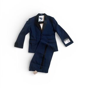 Nautica Navy Blue Suit with Black Lapel